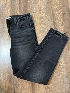 Good American Black Washed High-Rise Skinny Jeans